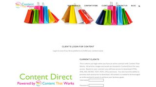 
                            7. Client Login- Content That Works- Content Direct- Content Store