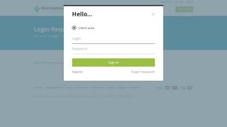 
                            1. Client login - DirectAdmin Web Control Panel