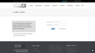 
                            7. CLIENT LOGIN – ECGFS - ECG Facilities Services