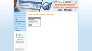 
                            12. Client Login for Kaydem Credit Help