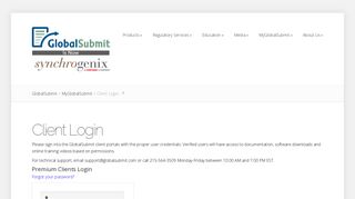 
                            11. Client Login | GlobalSubmit