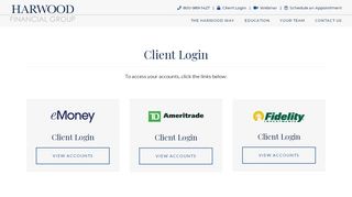 
                            9. Client Login - Harwood Financial Group