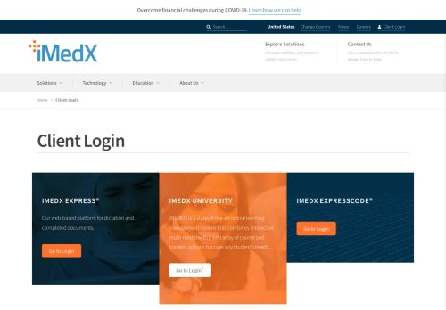 
                            1. Client Login | iMedX