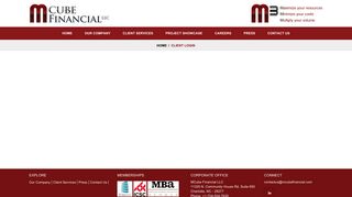 
                            7. Client Login | MCube Financial LLC