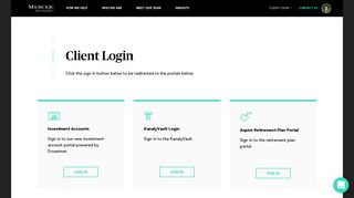 
                            13. Client Login - Mercer Advisors