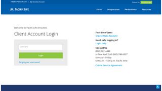 
                            5. Client Login - Pacific Life