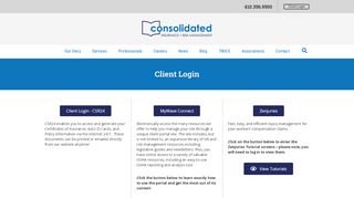 
                            2. Client Login Page | Consolidated - Consolidated Insurance