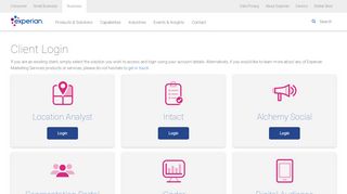 
                            4. Client Login Portal | Experian Marketing Services