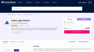 
                            4. Client Login - PrestaShop Addons