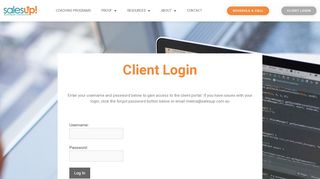 
                            9. Client Login | SalesUp! | Business Coaching