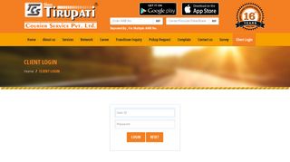 
                            6. Client Login - Shree Tirupati Courier Services