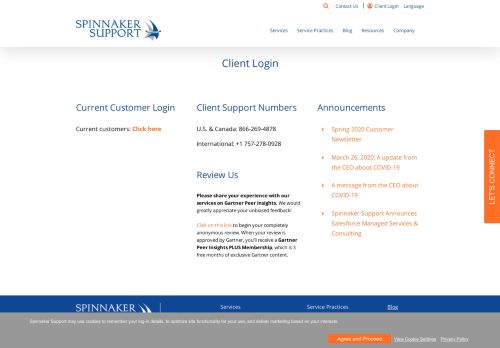 
                            5. Client Login - Spinnaker Support