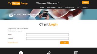 
                            1. Client Login - TV When Away