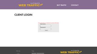 
                            10. Client Login - Ultimate Web Traffic