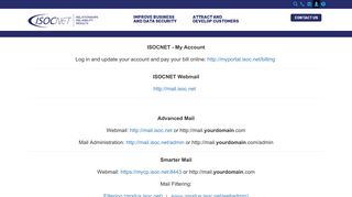 
                            12. Client Login, Webmail, Site Admin, Support | ISOCNET