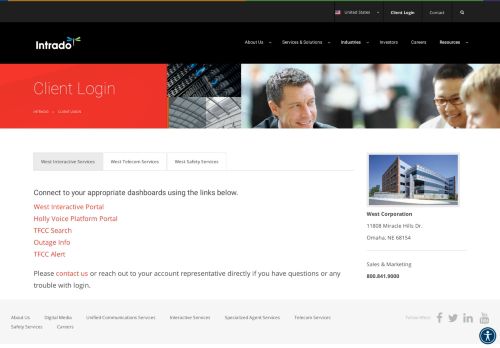 
                            3. Client Login | West Corporation