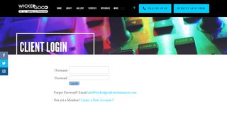 
                            9. Client Login - Wicked GooD Entertainment