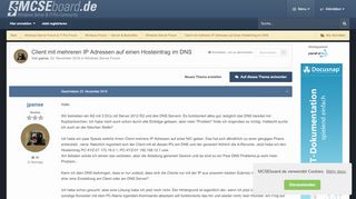 
                            5. Client mit mehreren IP Adressen auf einen Hosteintrag im DNS ...