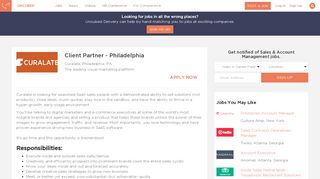 
                            13. Client Partner - Philadelphia at Curalate | Uncubed