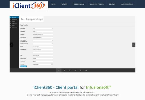 
                            4. Client Portal for Infusionsoft™ - iClient360 - WordPress Plugin