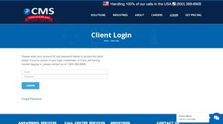 
                            13. Client Portal Log-in | Continental Message Solution