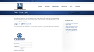 
                            8. Client Portal Login for HR Solutions: CBG Benefits