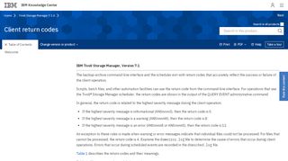 
                            2. Client return codes - IBM