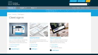 
                            9. Client sign-in - Oxford Analytica