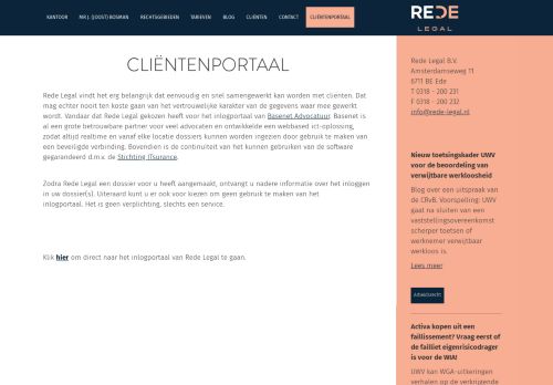 
                            13. Cliëntenportaal advocaat Rede Legal Ede. Login