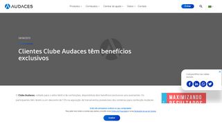 
                            7. Clientes Clube Audaces têm benefícios exclusivos - Audaces