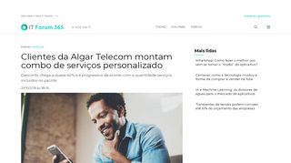 
                            11. Clientes da Algar Telecom montam combo de serviços personalizado ...