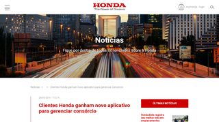 
                            5. Clientes Honda ganham novo aplicativo para gerenciar consórcio ...