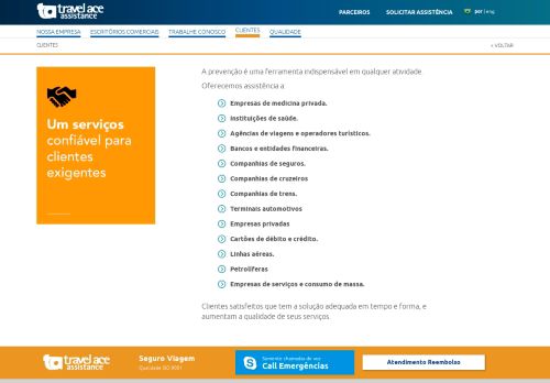 
                            4. Clientes - Seguro Viagem Internacional e Nacional | Travel Ace