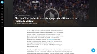 
                            5. Clientes Vivo poderão assistir a jogos da NBA ao vivo em ... - Canaltech