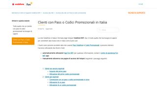 
                            1. Clienti con Pass o Codici Promozionali in Italia – Benvenuti al Centro ...