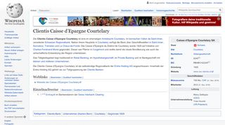 
                            5. Clientis Caisse d'Epargne Courtelary – Wikipedia