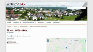 
                            13. Clientis Zürcher Regionalbank Genossenschaft — Stadt Wetzikon