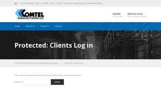 
                            6. Clients Log in | COMTEL Electronic Sirens and Early Warning Systems
