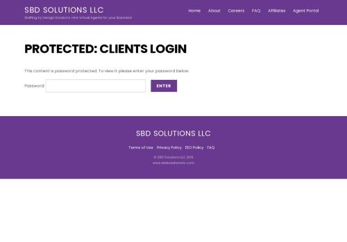 
                            10. Clients Login • SBD Solutions LLC