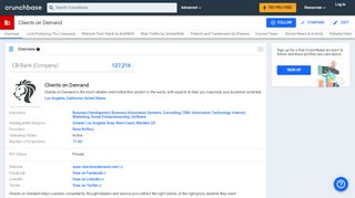 
                            6. Clients on Demand | Crunchbase