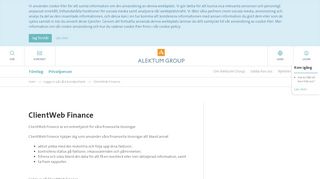 
                            8. ClientWeb Finance — onlinetjänst för finansiella lösningar | Alektum ...