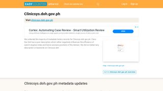 
                            7. Clinic Sys Doh (Clinicsys.doh.gov.ph) - ClinicSys ver. 3.1 - Easycounter