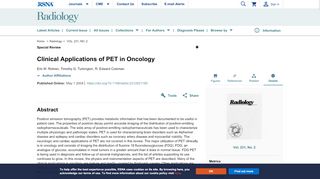 
                            8. Clinical Applications of PET in Oncology | Radiology