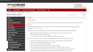 
                            9. Clinical Key - Mobile Medical Apps - BeckerGuides at Becker Medical ...