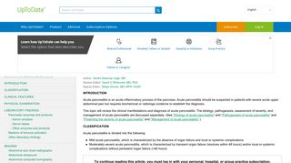 
                            12. Clinical manifestations and diagnosis of acute pancreatitis - UpToDate