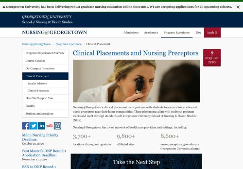 
                            7. Clinical Placements - Nursing@Georgetown - Georgetown University