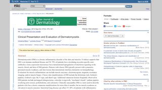 
                            2. Clinical Presentation and Evaluation of Dermatomyositis - NCBI - NIH