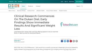 
                            13. Clinical Research Commences On The Dukan Diet; Early Findings ...