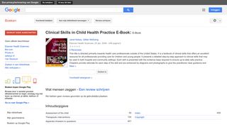 
                            9. Clinical Skills in Child Health Practice E-Book - Resultaten voor Zoeken naar boeken met Google