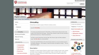 
                            10. ClinicalKey — University of Leicester